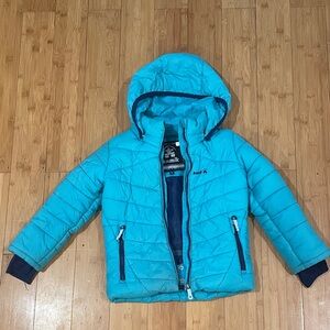 Kamik Aqua Blue Kids Puffer Jacket size 4